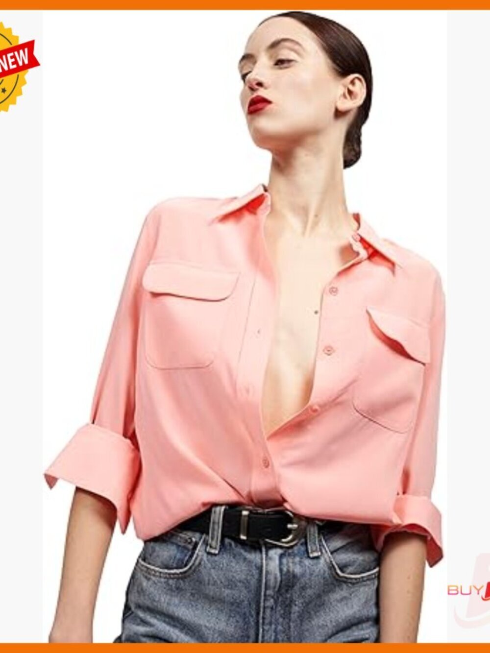 Long Sleeve Slim Fit Silk Blouse for Daily Wear and Special Occasions